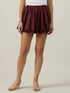 Maya Maroon Satin Balloon Skirt