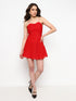 Delilah Scarlet Spaghetti Tie Back Dress