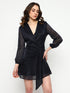 Serena Navy Moonlight Wrap Mini Dress
