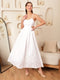 Miley White Schiffli Cut out Waist Gather Skirt Maxi Dress