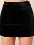 Moira Black Velvet Mini Skirt