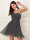 Delilah Black Spaghetti Tie Back Dress