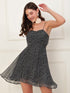 Delilah Black Spaghetti Tie Back Dress