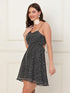 Delilah Black Spaghetti Tie Back Dress