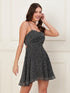 Delilah Black Spaghetti Tie Back Dress