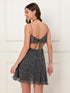 Delilah Black Spaghetti Tie Back Dress