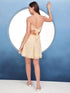 Delilah Cream Spaghetti Tie Back Dress
