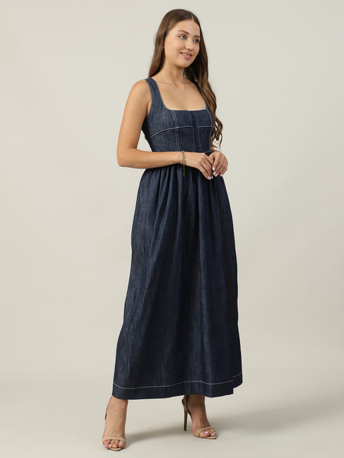 Emily Denim Maxi Dress