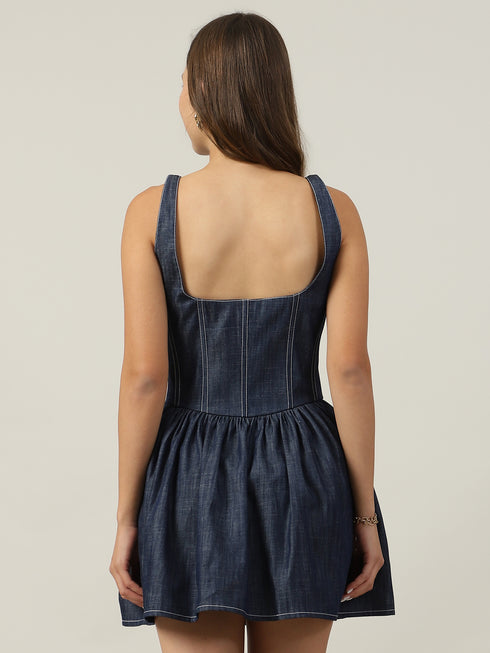 Ariel Denim Corset Mini Dress