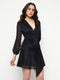 Serena Navy Moonlight Wrap Mini Dress