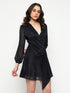 Serena Navy Moonlight Wrap Mini Dress