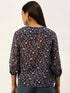 FLORAL BUTTON-FRONT CLASSIC SHIRT