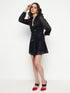 Serena Navy Moonlight Wrap Mini Dress