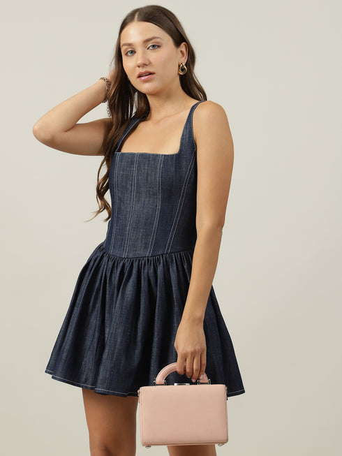 Ariel Denim Corset Mini Dress