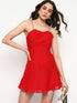 Delilah Scarlet Spaghetti Tie Back Dress