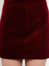 Moira Maroon Velvet Mini Skirt