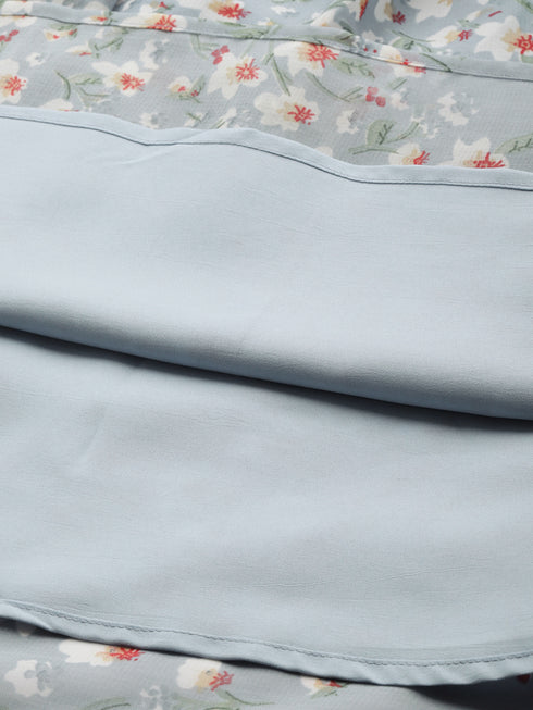 Coco Grey Flutter Sleeve Mini Dress