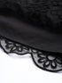 Anna Black Organza Scallop Lace Mini Dress