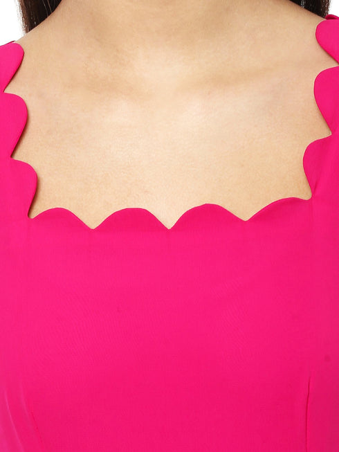 SOFIA SCALLOP COLOURBLOCK MINI DRESS