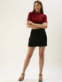 Moira Black Velvet Mini Skirt
