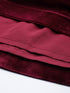 Moira Maroon Velvet Mini Skirt