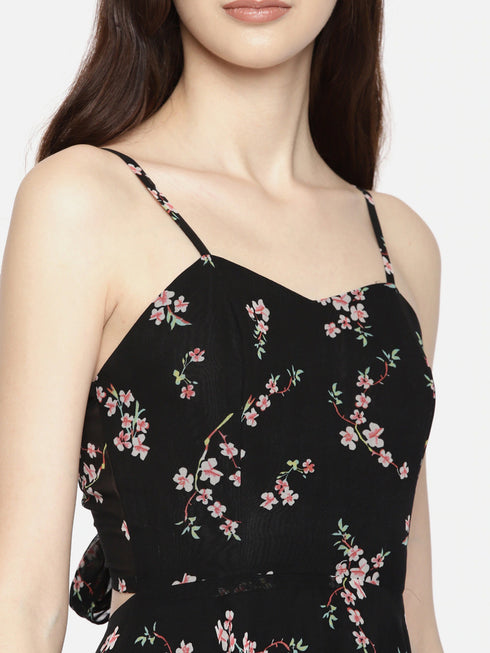 LARISSA FLORAL BOW BACK MINI DRESS