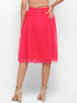 HOT PINK PLEATED TULLE SKIRT