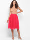 HOT PINK PLEATED TULLE SKIRT