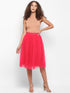 HOT PINK PLEATED TULLE SKIRT