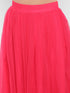 HOT PINK PLEATED TULLE SKIRT