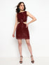 Kimberly Wine Cut Out Mini Dress