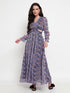 Dorothy Lurex Blue Cut Out Waist Maxi Dress