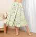 Valencia Lime Rayon Pleated MidI Skirt