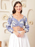 Keana Lilac Rayon Tie-Up Crop Top