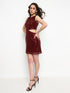 Kimberly Wine Cut Out Mini Dress