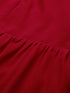 RED SCALLOP TIE BACK MINI DRESS