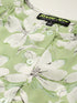 Mint Green Floral Button-Front Peasant Top