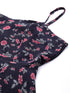 NAVY FLORAL GEORGETTE TIE BACK MINI DRESS