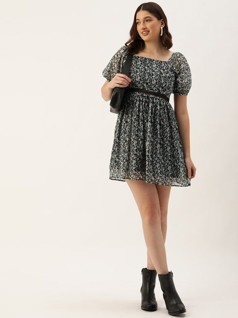Tina Multi Scallop Lace Mini Dress