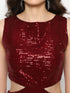 Kimberly Wine Cut Out Mini Dress