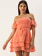 OFF SHOULDER TIERED MINI DRESS