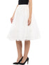 WHITE PLEATED TULLE SKIRT