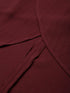 MAROON FAUX WRAP MIDI SKIRT