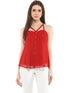 RED STRAPPY SWING TOP