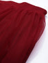 MAROON PLEATED TULLE SKIRT