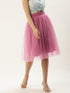 ORCHID PLEATED TULLE SKIRT
