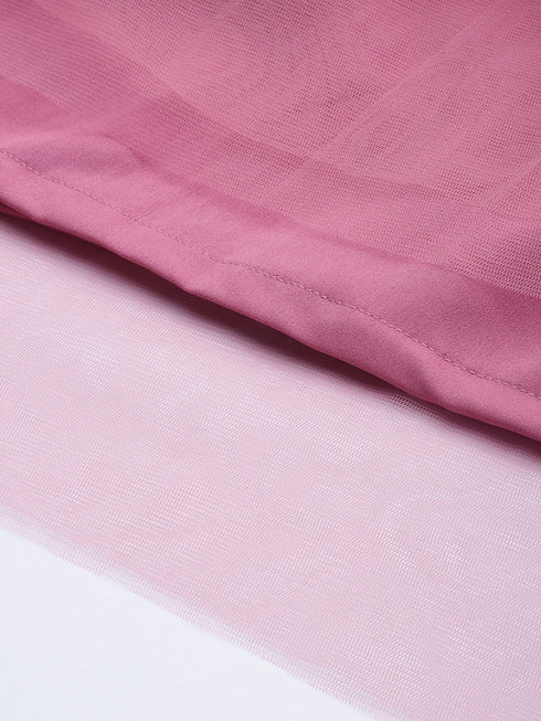 ORCHID PLEATED TULLE SKIRT