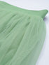 LIGHT GREEN PLEATED TULLE SKIRT
