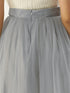 GREY PLEATED TULLE SKIRT