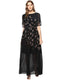 FLORAL FIT AND FLARE MAXI DRESS